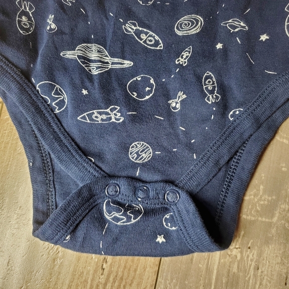 dip blue outer space baby toddler boy bodysuit onesie size 18-24m nwot - Picture 8 of 16